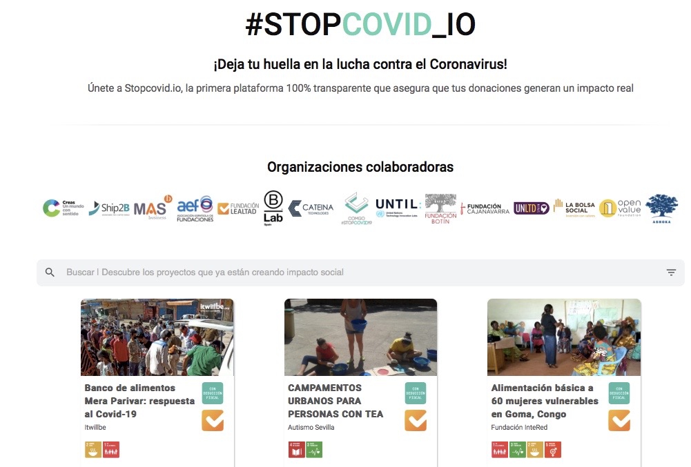 Stopcovid.io transforma el sector social davant de la crisi de la COVID-19