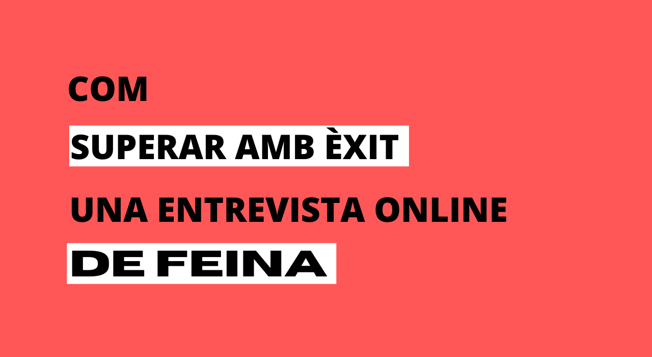 FORMACIÓ: aprenent TIPS per superar amb èxit una entrevista online de feina