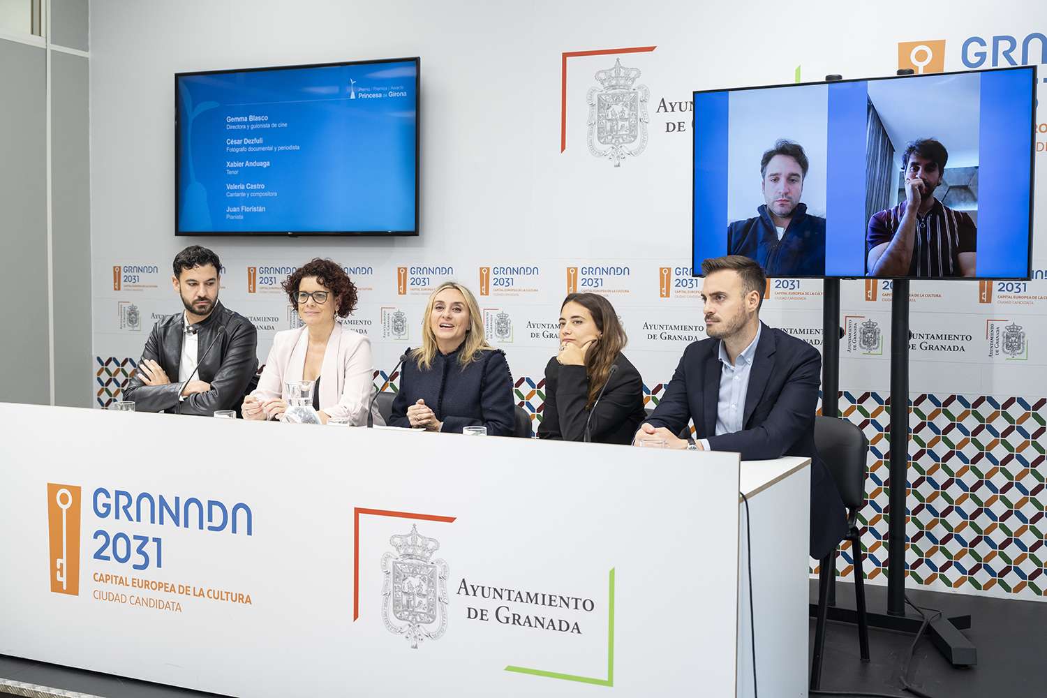 La Fundación Princesa de Girona presenta los cinco finalistas del Premio Princesa de Girona Arte 2026, cuyo ganador/a se conocerá mañana en el acto central del Tour del talento en Granada